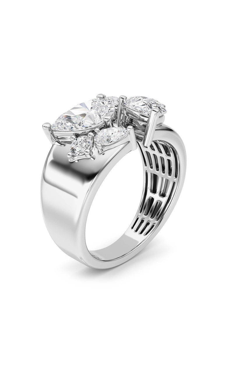 14K White Gold Ring KJ03307R.PS-RD-2.5-21F, 14K White Gold