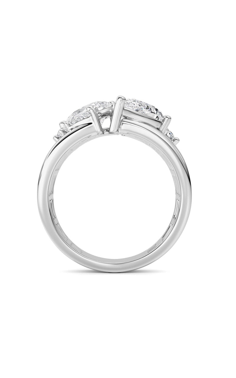 14K White Gold Ring KJ03307R.PS-RD-2.5-21F, 14K White Gold