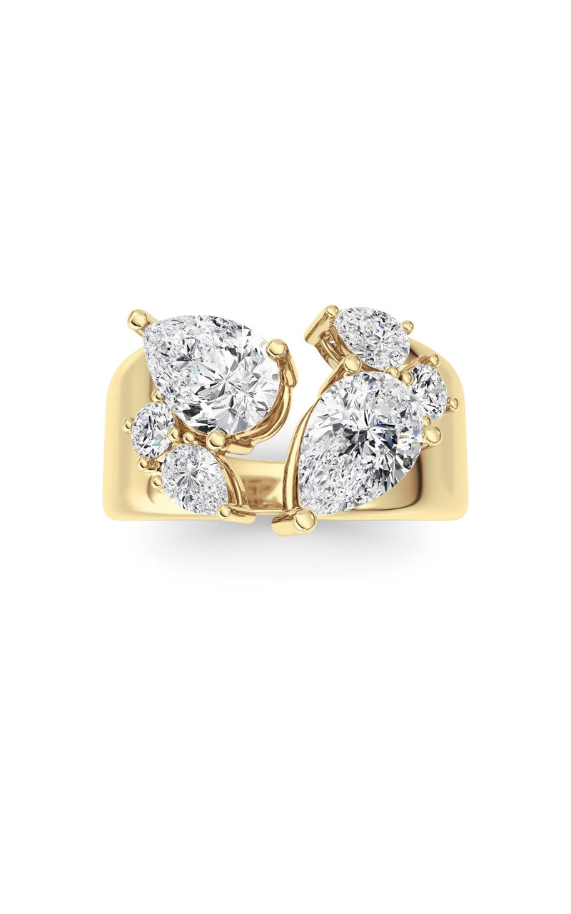 14K White Gold Ring KJ03307R.PS-RD-2.5-21F, 14K Yellow Gold