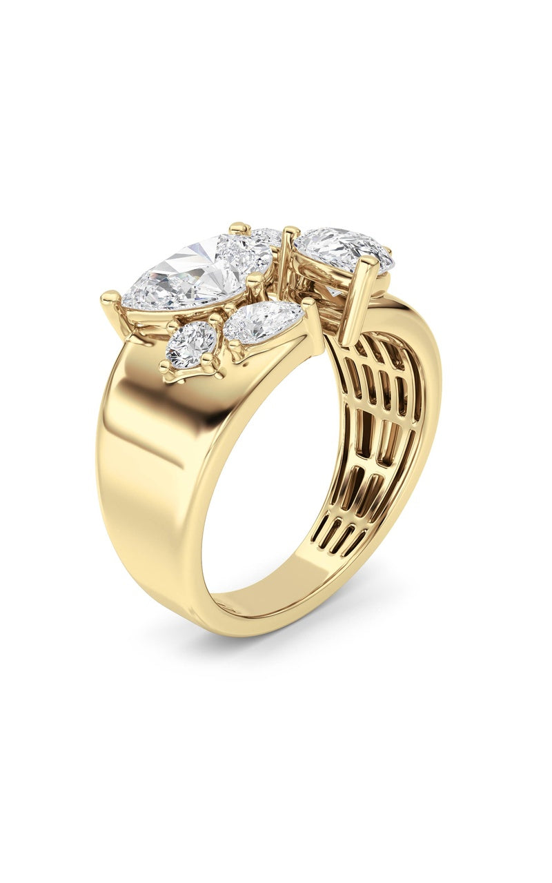 14K White Gold Ring KJ03307R.PS-RD-2.5-21F, 14K Yellow Gold