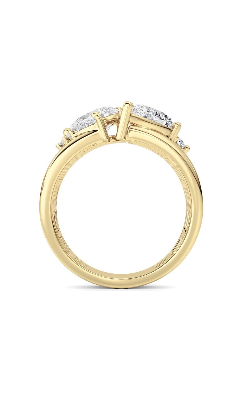 14K White Gold Ring KJ03307R.PS-RD-2.5-21F, 14K Yellow Gold
