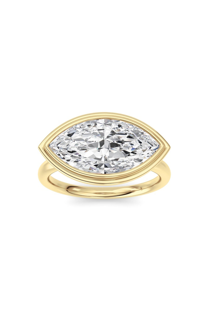14K White Gold Ring KJ03333R.MQ-3-21F, 14K Yellow Gold