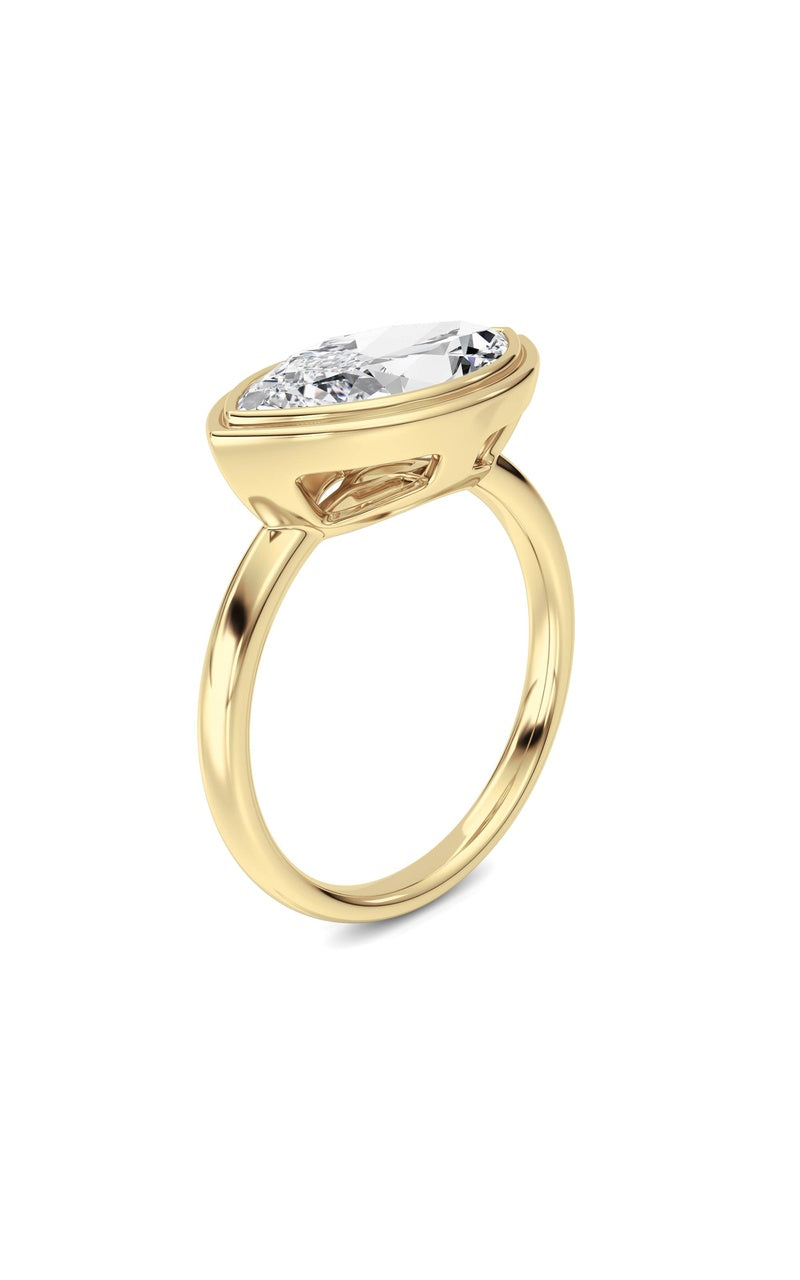 14K White Gold Ring KJ03333R.MQ-3-21F, 14K Yellow Gold
