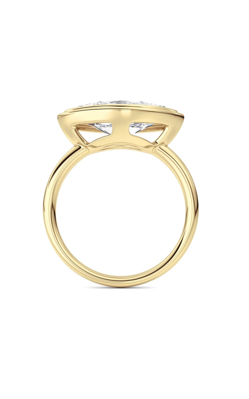 14K White Gold Ring KJ03333R.MQ-3-21F, 14K Yellow Gold