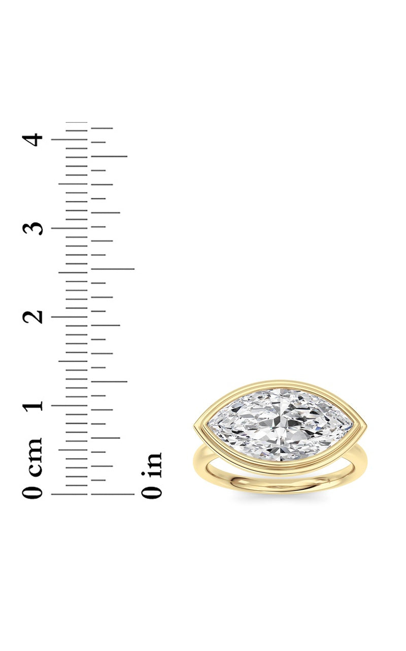14K White Gold Ring KJ03333R.MQ-3-21F, 14K Yellow Gold