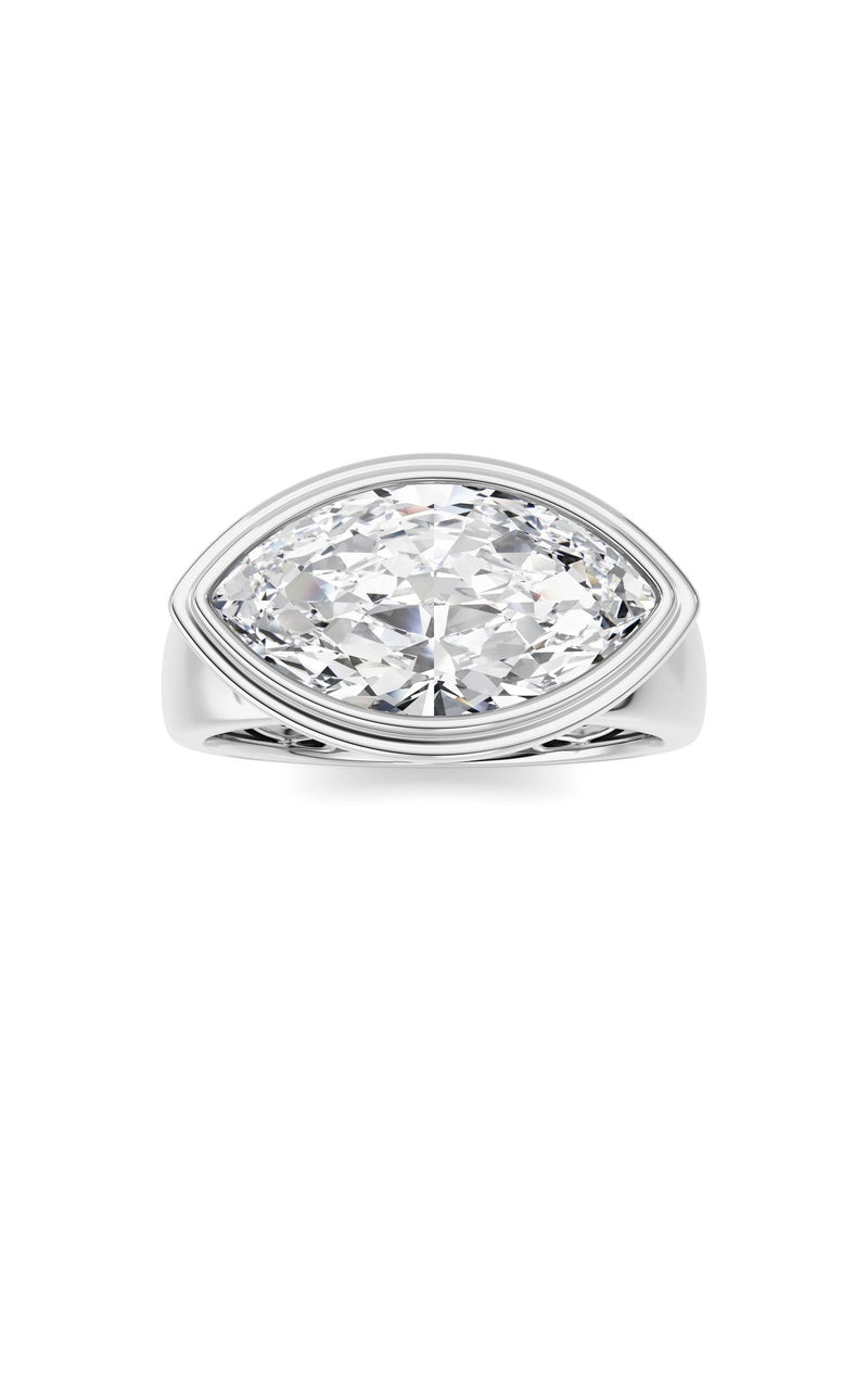 14K White Gold Ring KJ03334R.MQ-3-21F, 14K White Gold