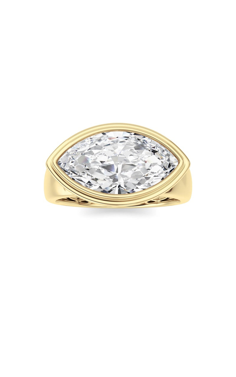 14K White Gold Ring KJ03334R.MQ-3-21F, 14K Yellow Gold