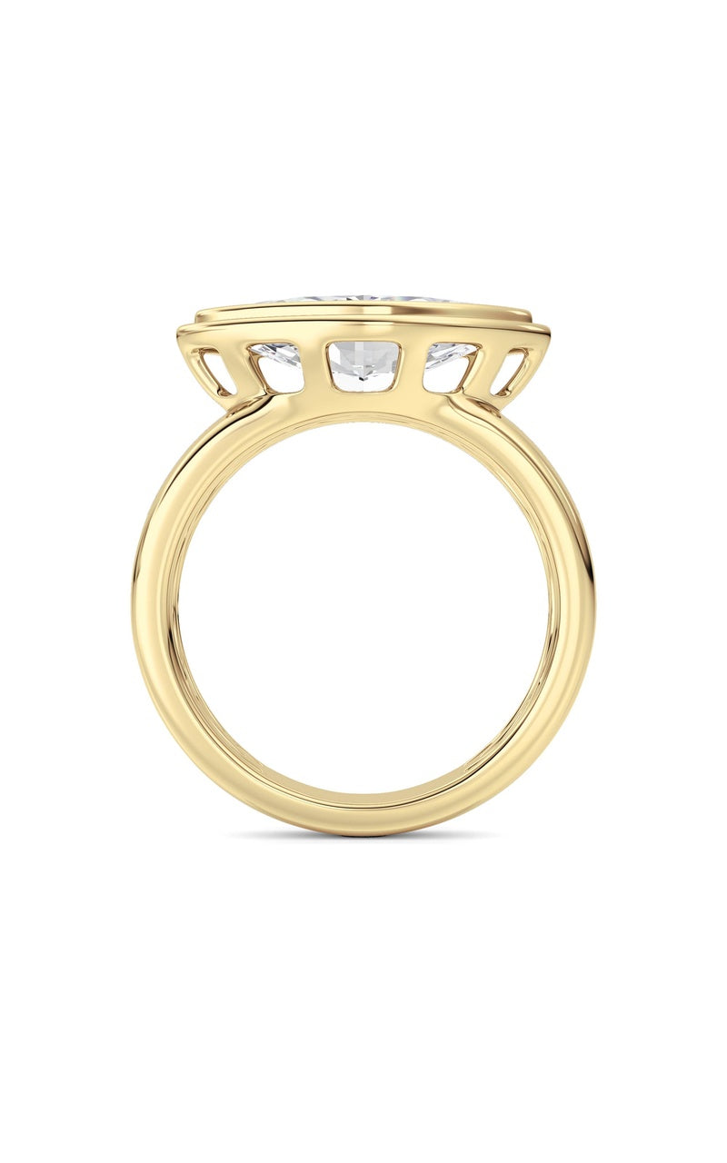 14K White Gold Ring KJ03334R.MQ-3-21F, 14K Yellow Gold