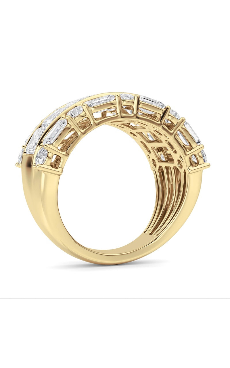 14K White Gold Ring KJ03408R.EM-RD-7-21F, 14K Yellow Gold