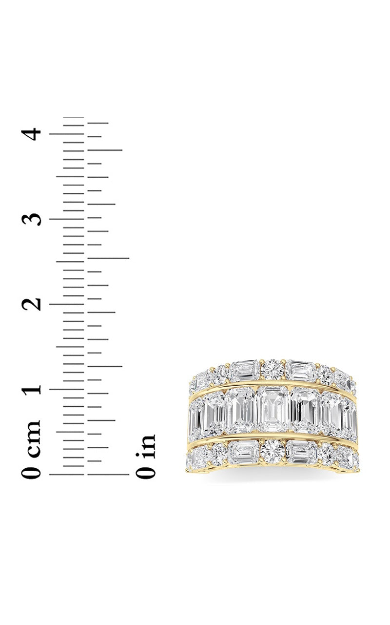 14K White Gold Ring KJ03408R.EM-RD-7-21F, 14K Yellow Gold