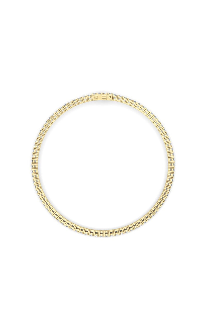 2 Cttw Four Prong Classic Tennis Bracelet in 14K Yellow Gold Over Sterling Silver