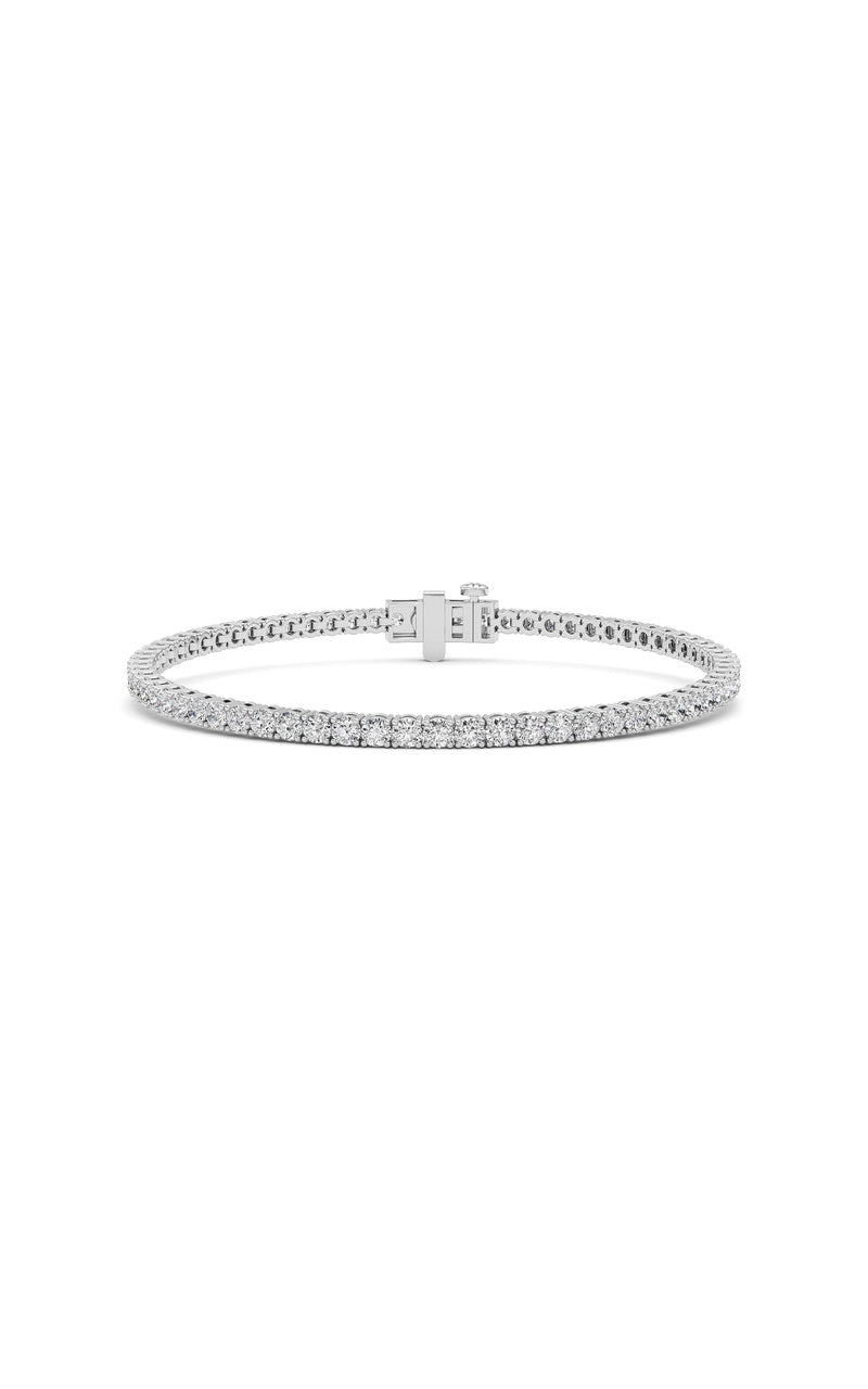 3 Cttw Four Prong Classic Tennis Bracelet in 14K White Gold, 14K White Gold