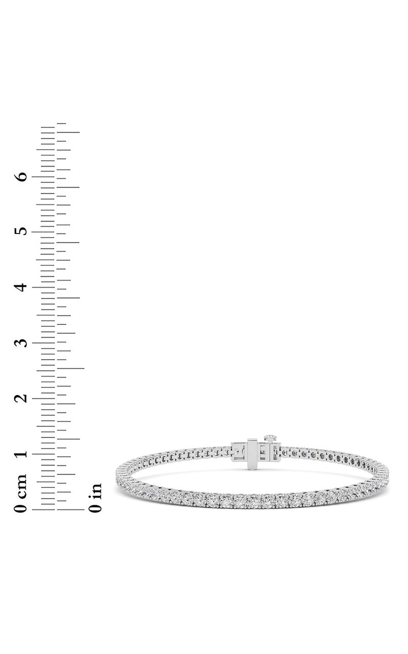 3 Cttw Four Prong Classic Tennis Bracelet in 14K White Gold, 14K White Gold