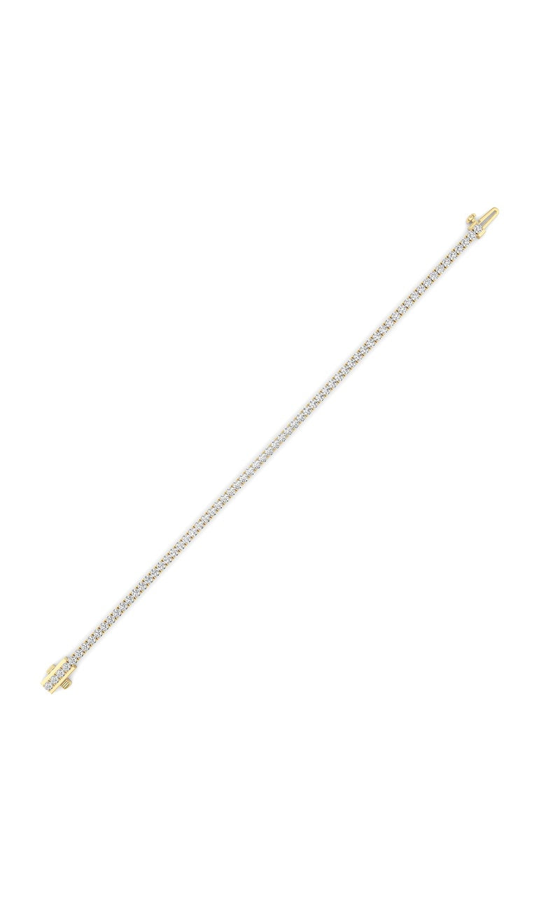 3 Cttw Four Prong Classic Tennis Bracelet in 14K White Gold, 14K Yellow Gold