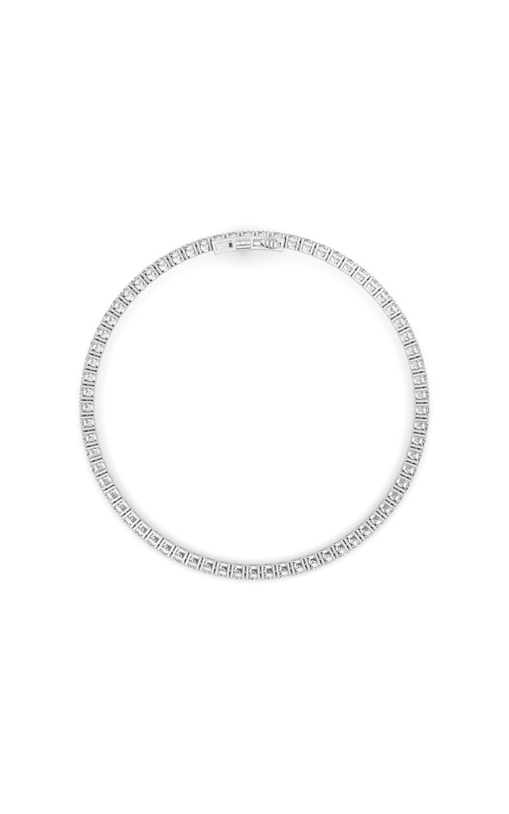 5 Cttw Four Prong Classic Tennis Bracelet in 14K White Gold