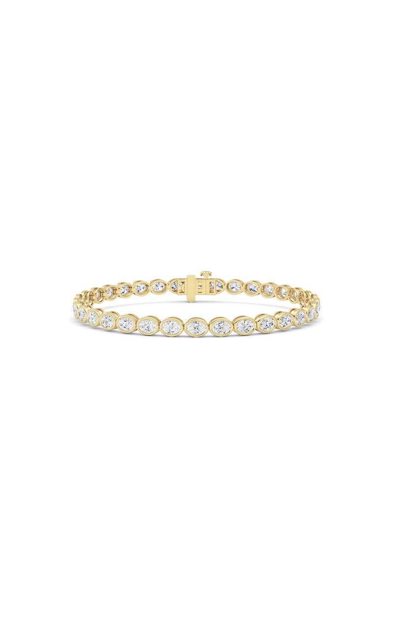 5 Cttw Four Prong Classic Tennis Bracelet in 14K White Gold, 14K Yellow Gold