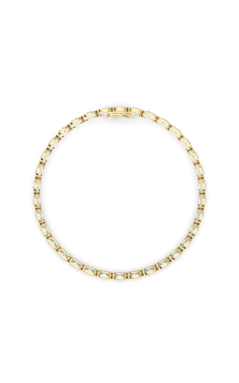 5 Cttw Four Prong Classic Tennis Bracelet in 14K White Gold, 14K Yellow Gold