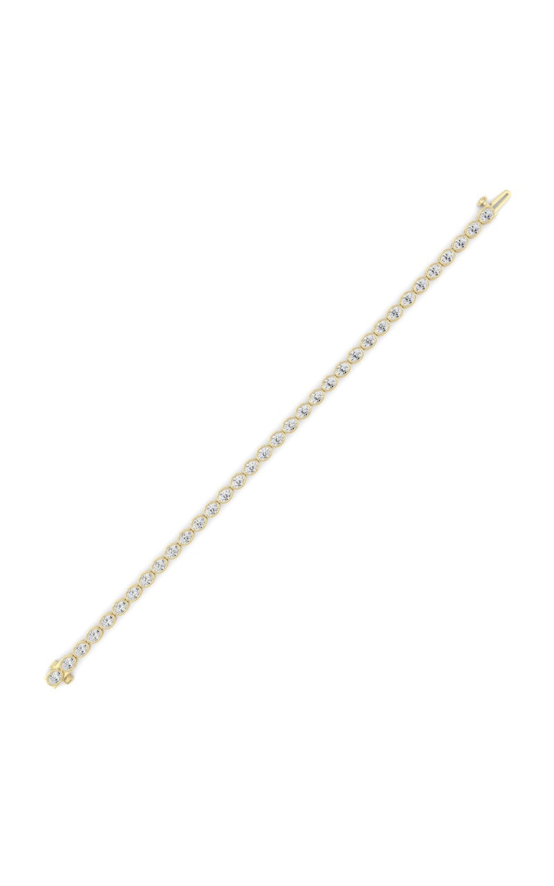 5 Cttw Four Prong Classic Tennis Bracelet in 14K White Gold, 14K Yellow Gold