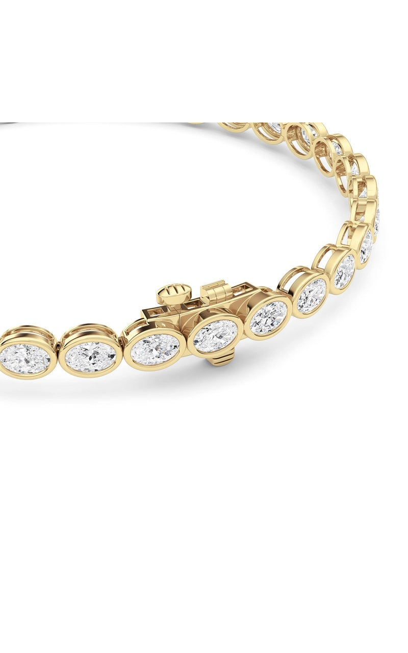 5 Cttw Four Prong Classic Tennis Bracelet in 14K White Gold, 14K Yellow Gold