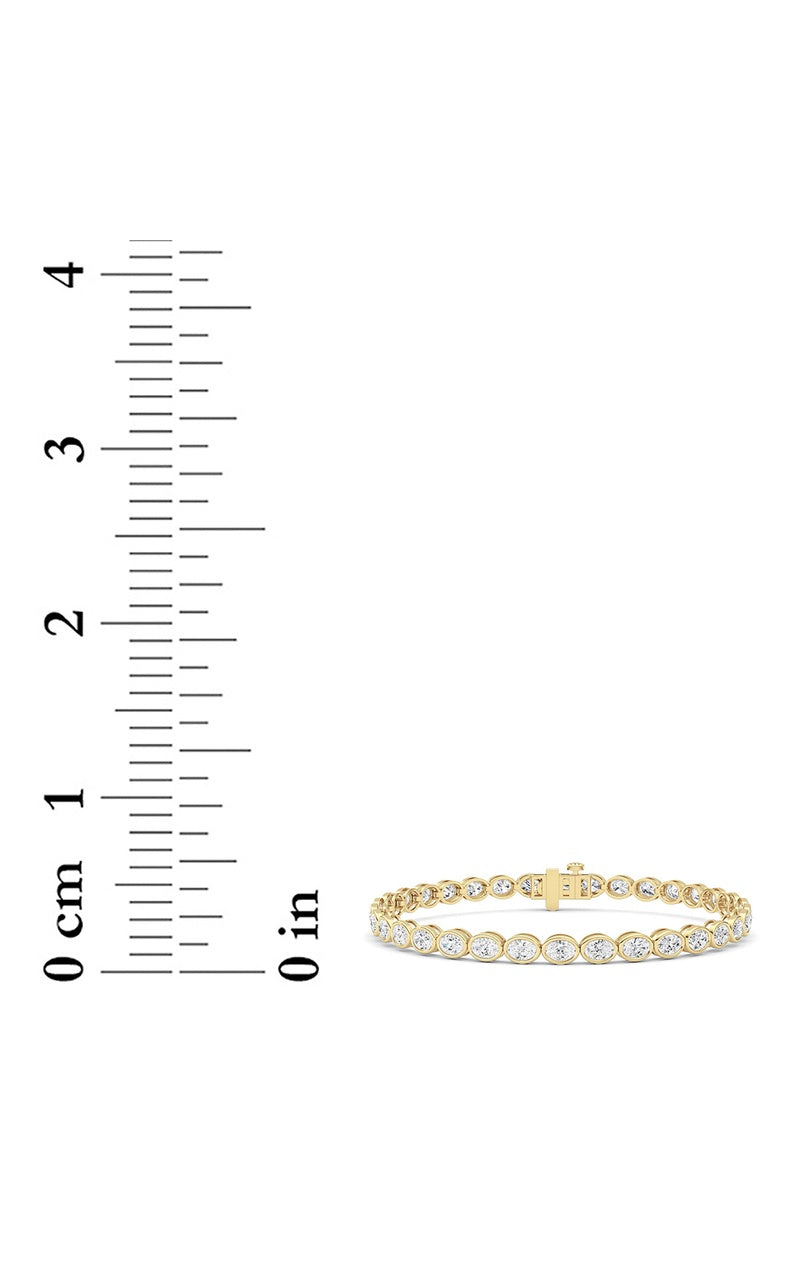 5 Cttw Four Prong Classic Tennis Bracelet in 14K White Gold, 14K Yellow Gold