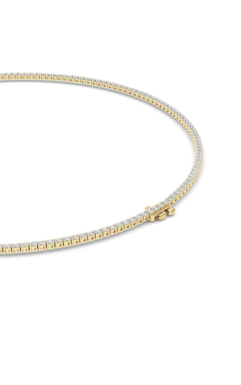 10 Cttw Round Brillinat Tennis Necklace in 14K Yellow Gold Over Sterling Silver