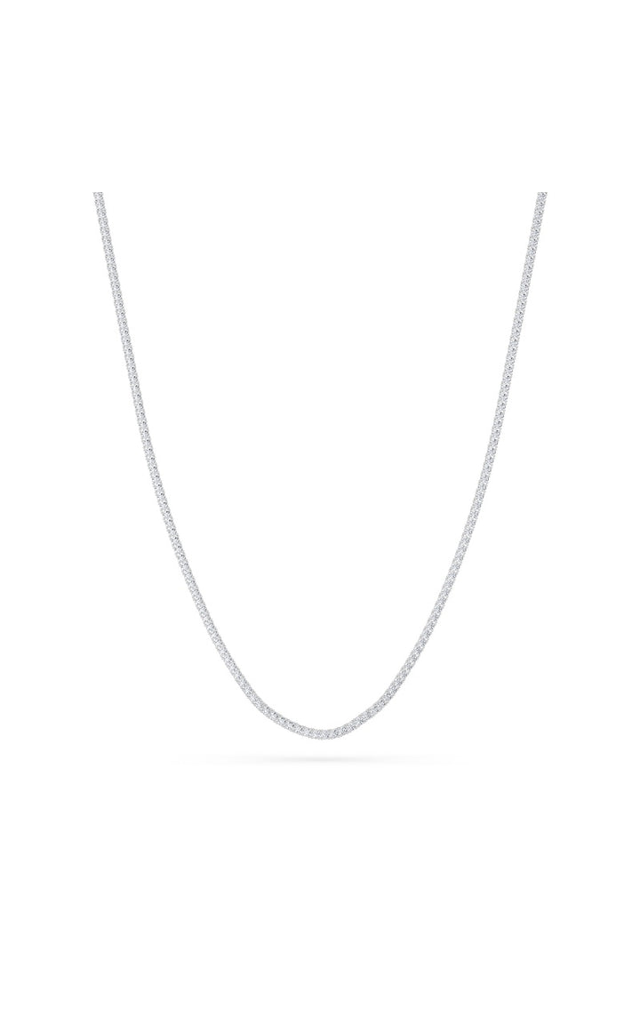 10 Cttw Classic Tennis Necklace in 14K White Gold