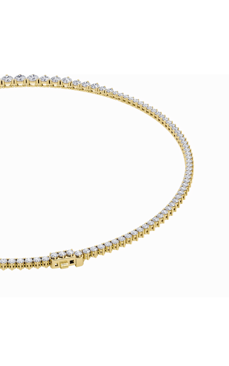 10 Cttw Graduated Tennis Necklace in 14K White Gold, 14K Yellow Gold