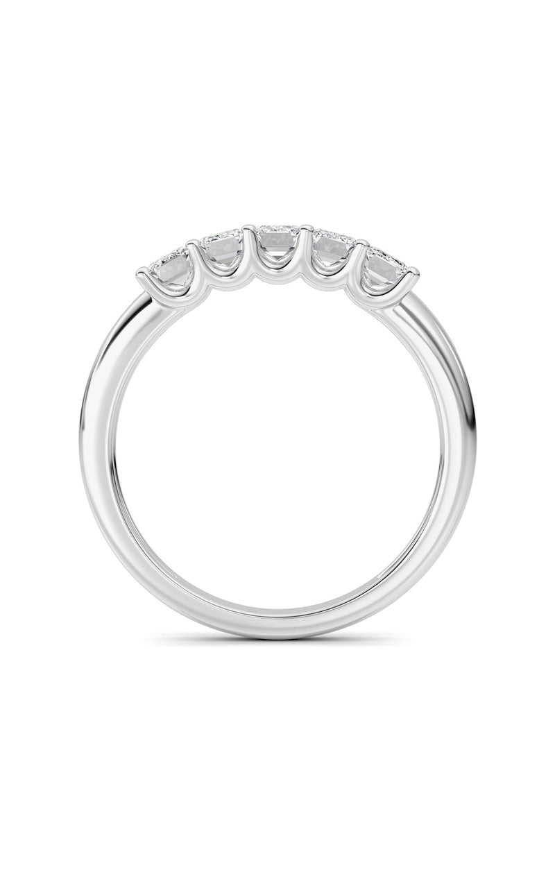 1 Cttw Five Stone Band Ring in 14K White Gold, 14K White Gold