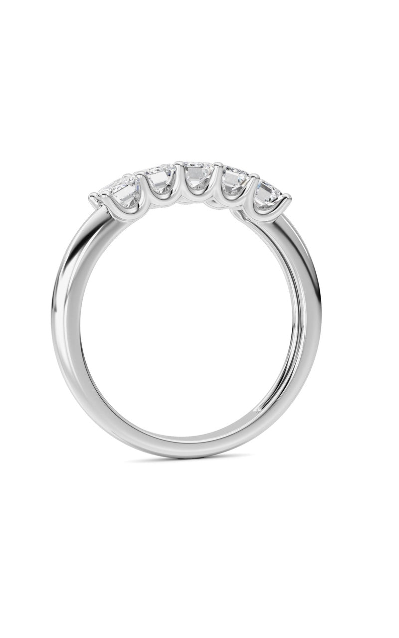 1 Cttw Five Stone Band Ring in 14K White Gold, 14K White Gold