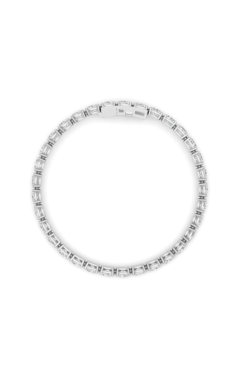 10.5Cttw Oval Shaped Lab Grown Diamond (F/VS) Classic Line Bracelet in 14K Gold