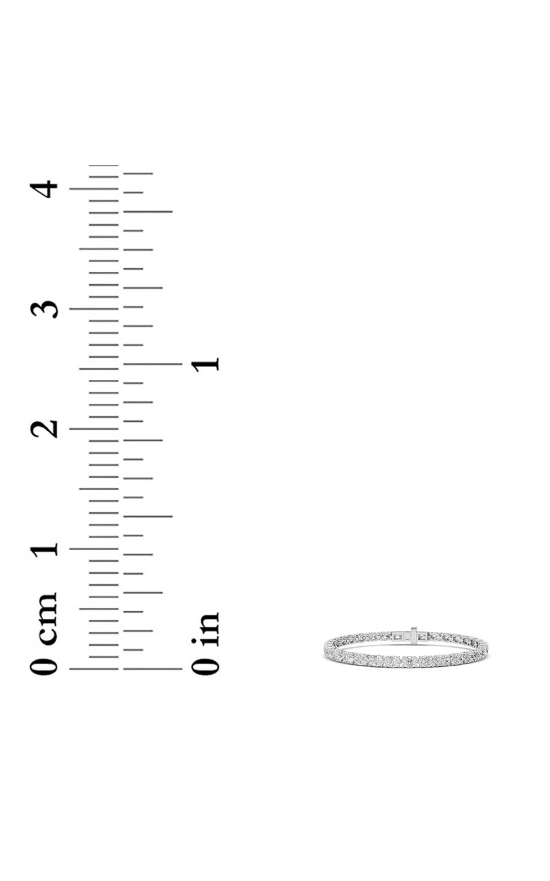 10.5Cttw Oval Shaped Lab Grown Diamond (F/VS) Classic Line Bracelet in 14K Gold