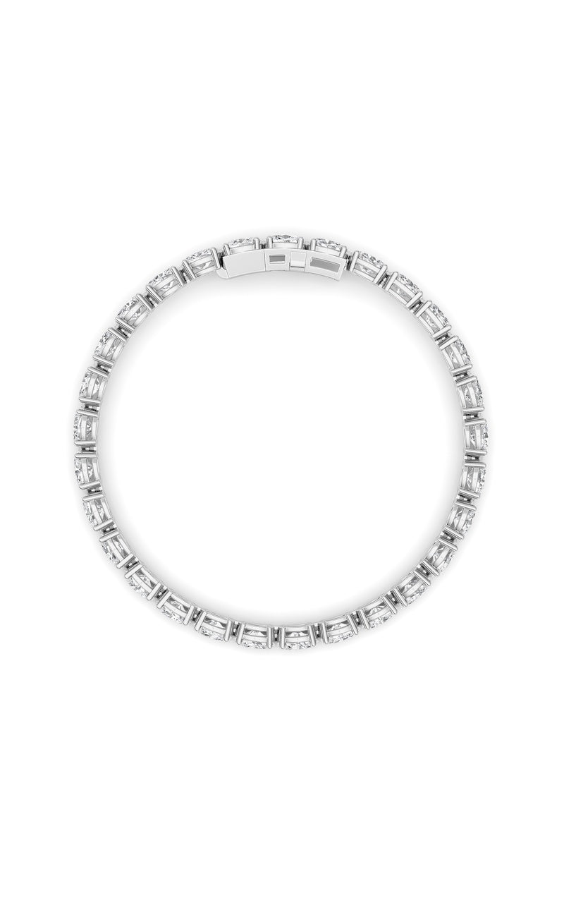 13Cttw Oval Shaped Lab Grown Diamond (F/VS) Classic Line Bracelet in 14K Gold
