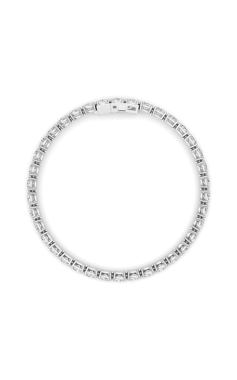 7Cttw Oval Shaped Lab Grown Diamond (F/VS) TennisBracelet in 14K Gold