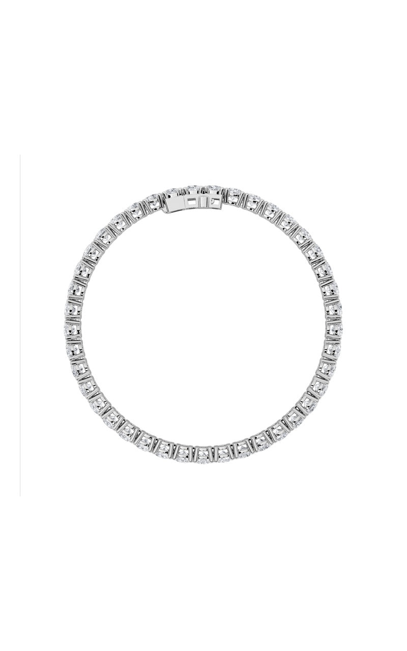 5CTW Round Shaped Lab Grown Diamond (F/VS) Tennis Bracelet in 14K Gold