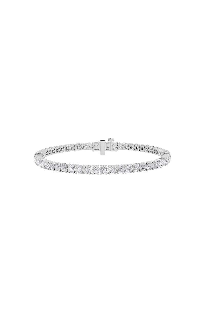 6CTW Round Shaped Lab Grown Diamond (F/VS) Tennis Bracelet in 14K Gold