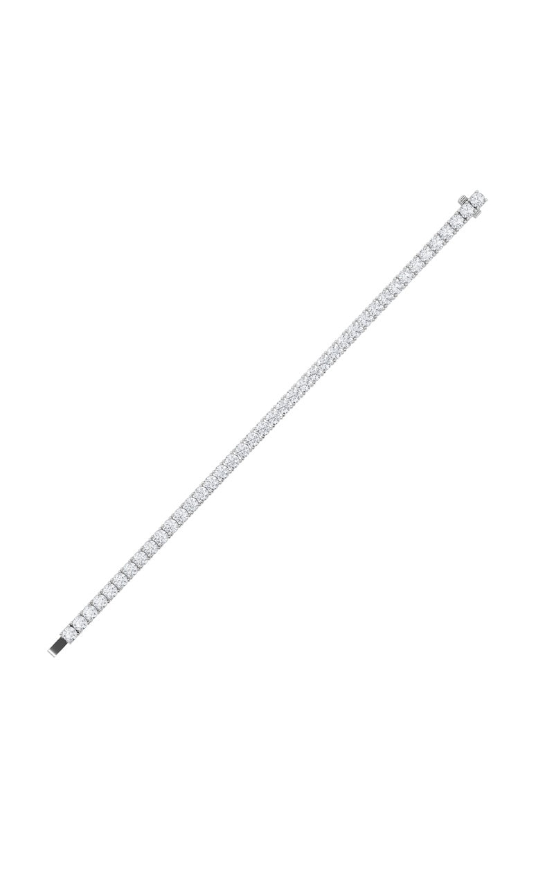 9CTW Round Shaped Lab Grown Diamond (F/VS) Classic Tennis Bracelet in 14K Gold
