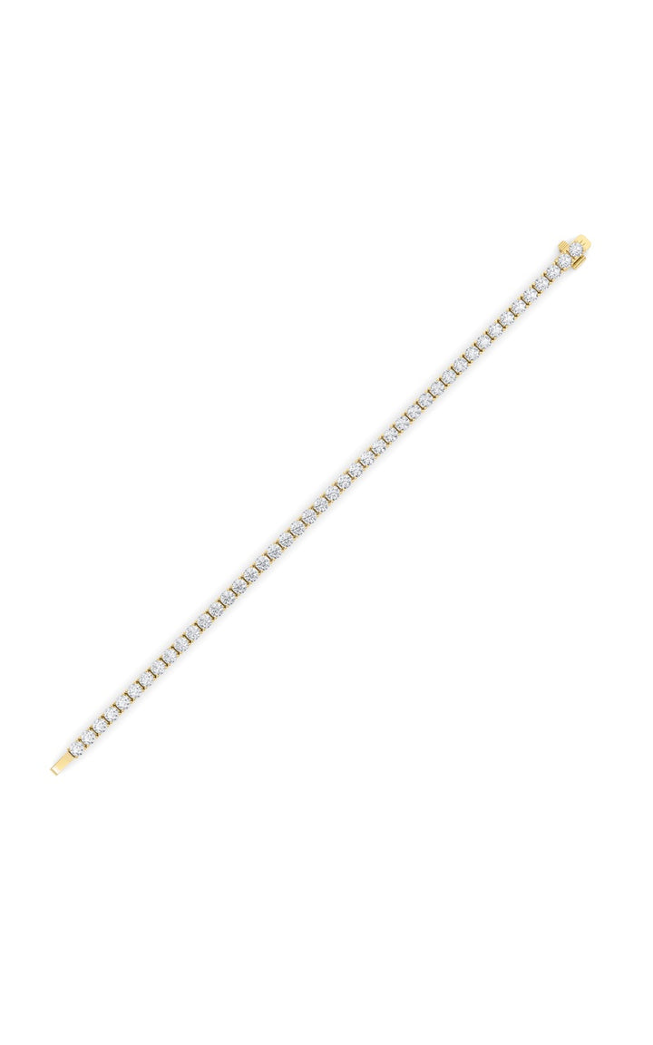 10Cttw Round Shaped Lab Grown Diamond (F/VS) Tennis Bracelet in 14K Gold