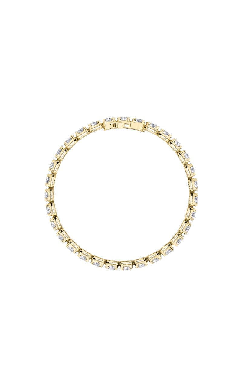 10.5Cttw Oval Shaped Lab Grown Diamond (F/VS) Bracelet in 14K Gold