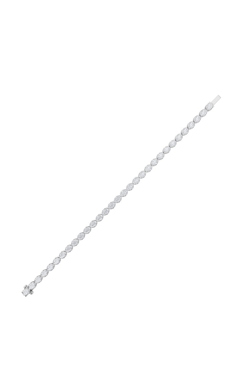 11CTW Oval Shaped Lab Grown Diamond (F/VS) Bracelet in 14K Gold