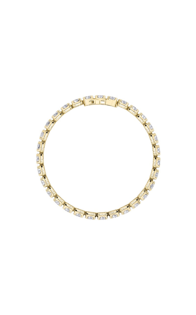11Cttw Oval Shaped Lab Grown Diamond (F/VS) Bracelet in 14K Gold