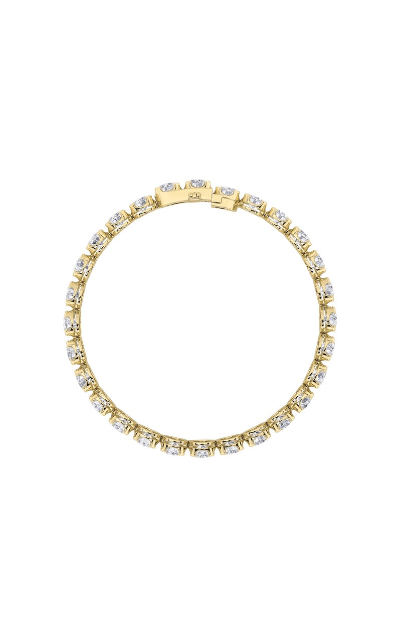5Cttw Round Shaped Lab Grown Diamond (F/VS) Tennis Bracelet in 14K Gold