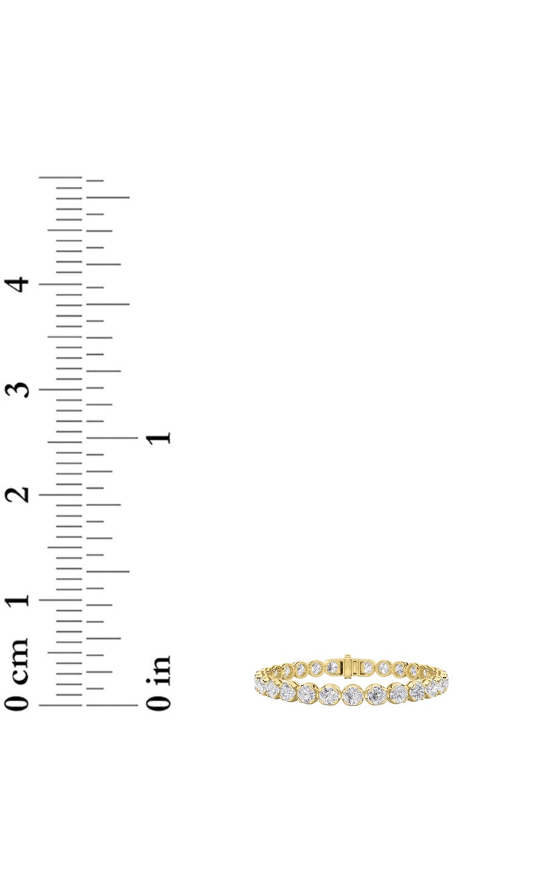 6Cttw Round Shaped Lab Grown Diamond (F/VS)  Bracelet in 14K Gold