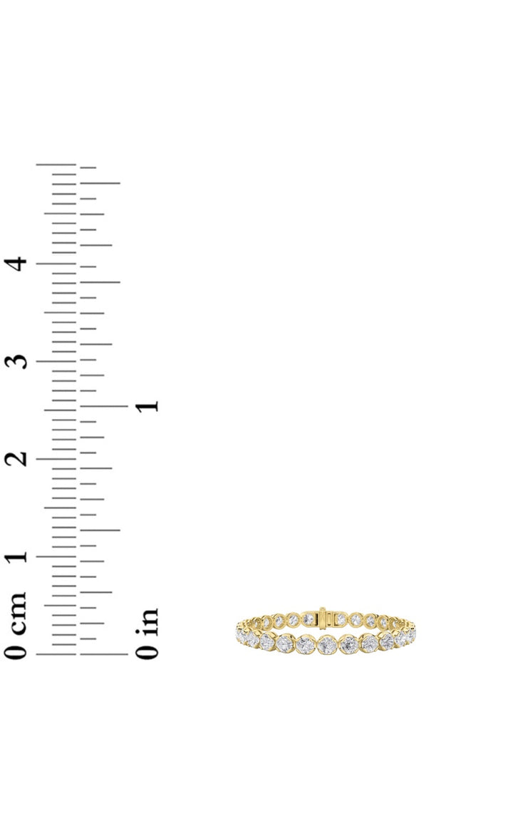6Cttw Round Shaped Lab Grown Diamond (F/VS)  Bracelet in 14K Gold