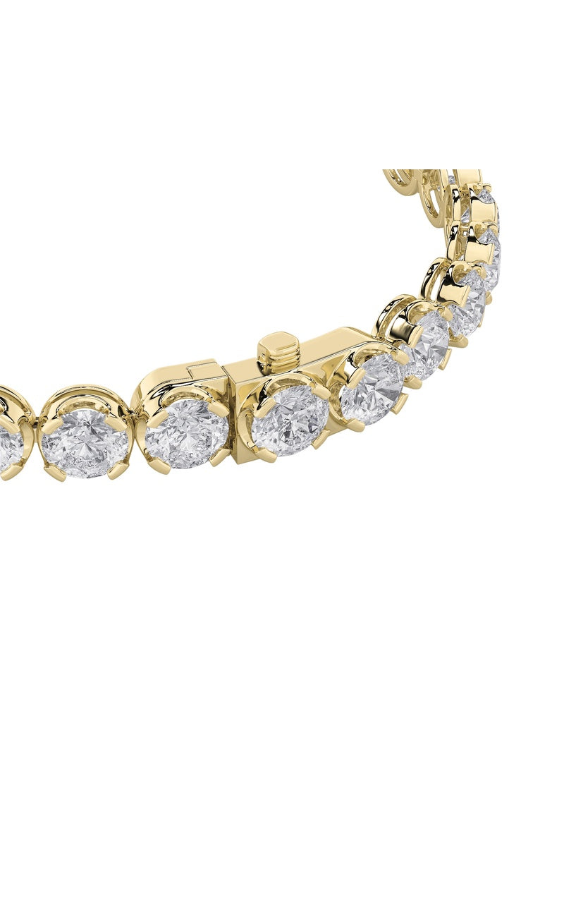 7Cttw Round Shaped Lab Grown Diamond (F/VS)  Bracelet in 14K Gold