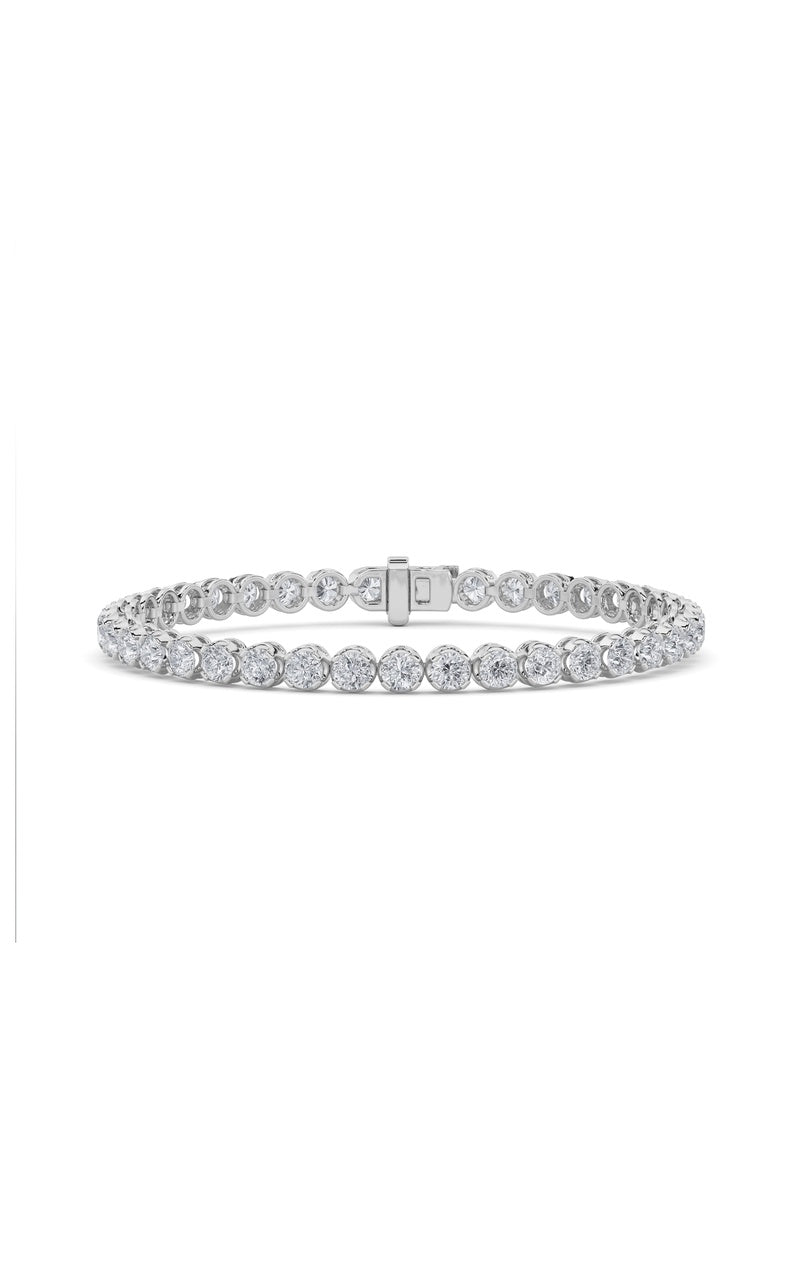 9Cttw Round Shaped Lab Grown Diamond (F/VS)  Bracelet in 14K Gold