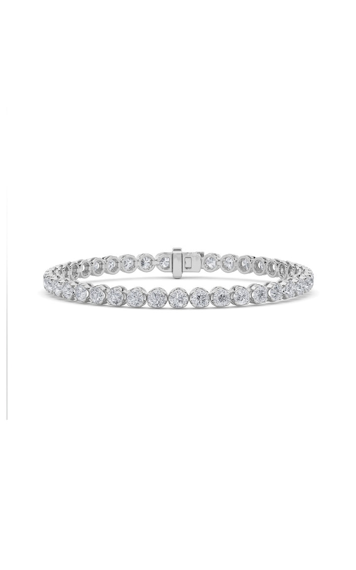 9Cttw Round Shaped Lab Grown Diamond (F/VS)  Bracelet in 14K Gold