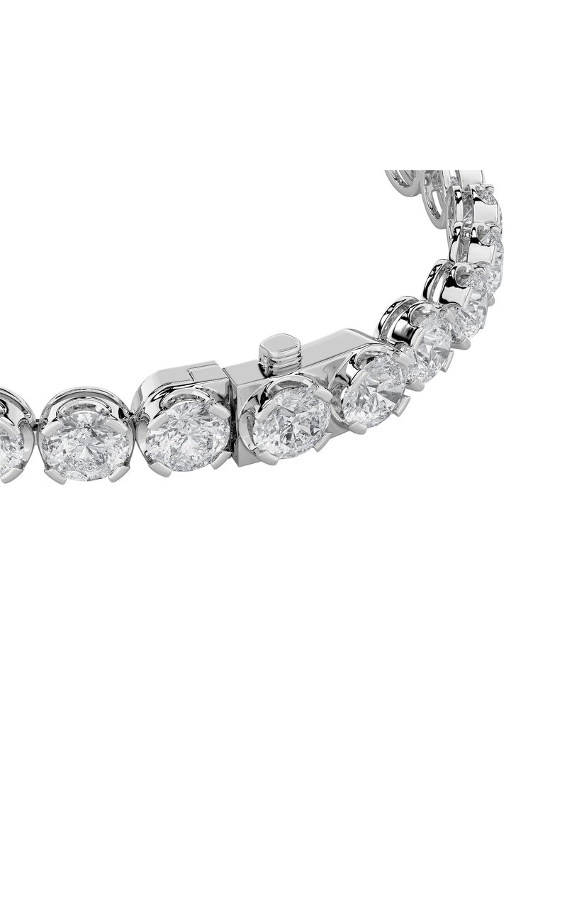 9CTW Round Shaped Lab Grown Diamond (F/VS)  Bracelet in 14K Gold