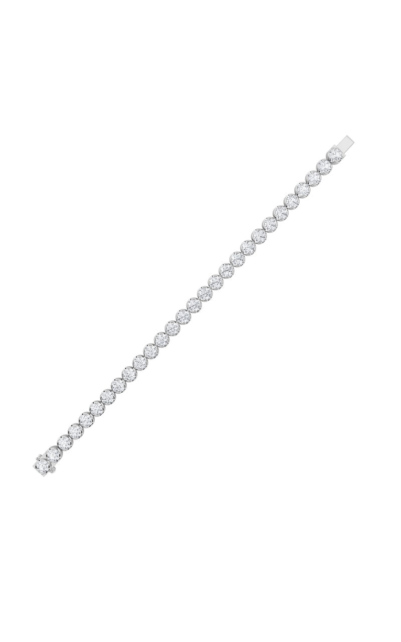 9CTW Round Shaped Lab Grown Diamond (F/VS)  Bracelet in 14K Gold
