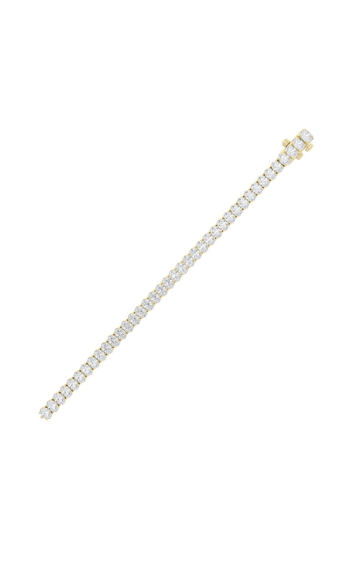 15Cttw Oval Shaped Lab Grown Diamond (F/VS) East West Line Bracelet in 14K Gold
