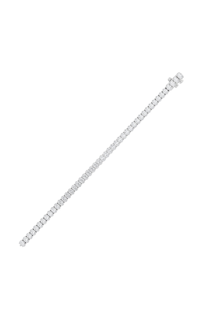 9Cttw Oval Shaped Lab Grown Diamond (G/VS) East West Line Bracelet in 14K Gold